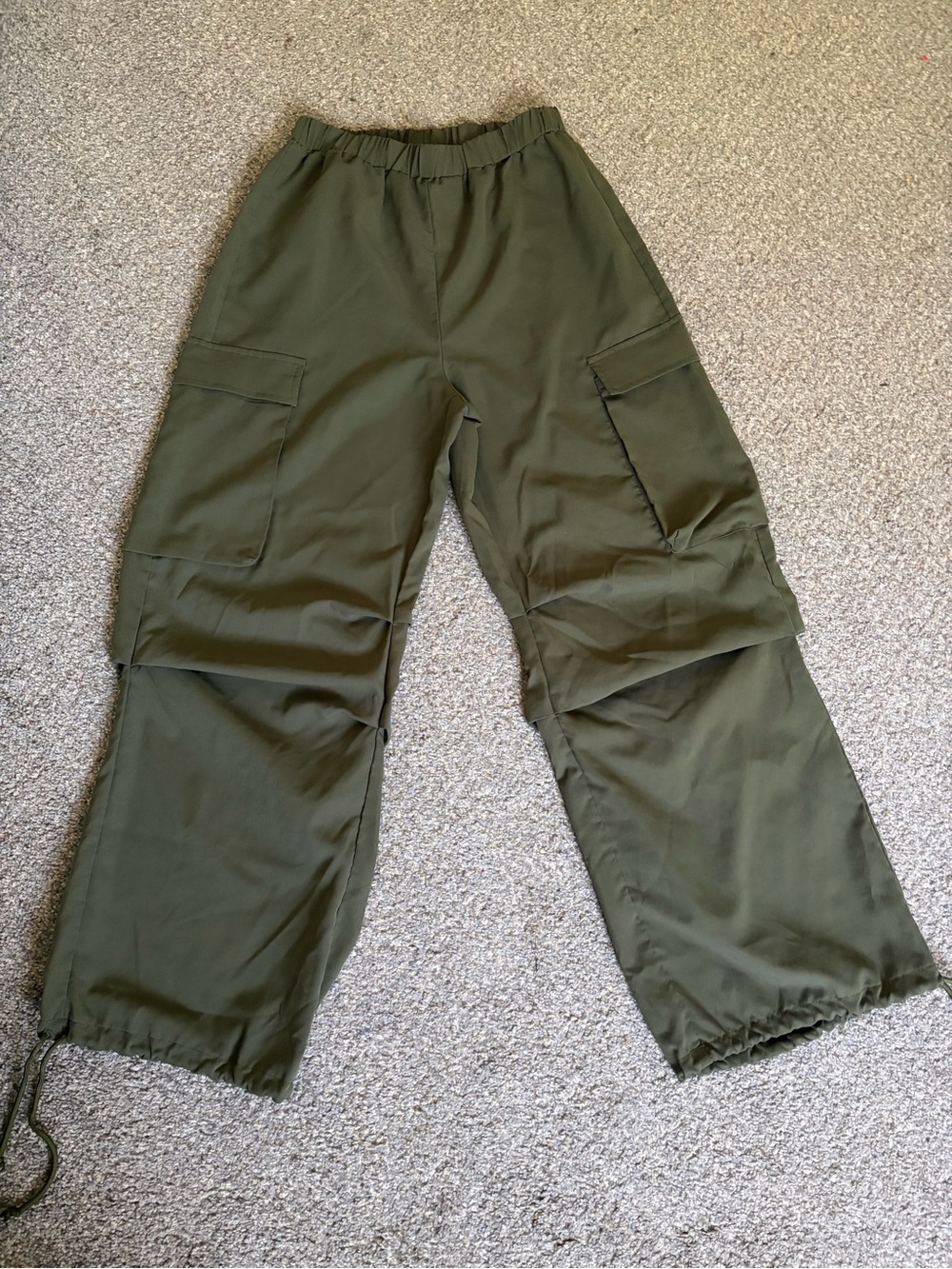 SHEIN Olive Green Cargo Jogger Pants for Kids